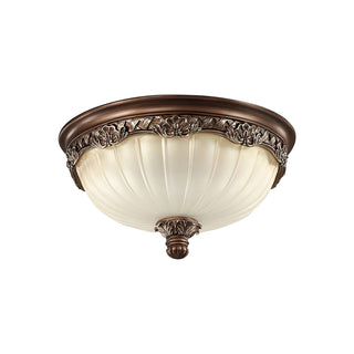 Flush Ceiling Lamp - Small: 28 x 20cm / 11 x 7.9" Bronze - Coast II Coast Lighting