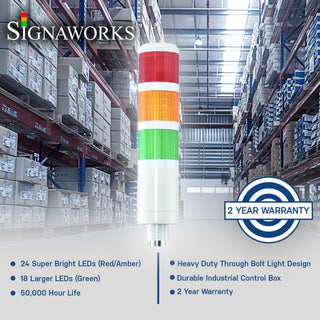 ASTL - Assembled LED Andon Tower Light 110V AC 1-5 Stack Light - Coast II Coast Lighting