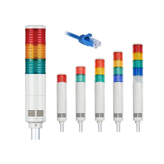 Ethernet Interface LED Tower Light - Red Buzzer - Coast II Coast Lighting